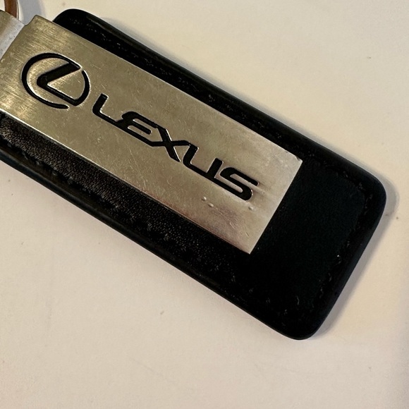 Lexus Black Leather and Silver Keychain - Picture 2 of 4